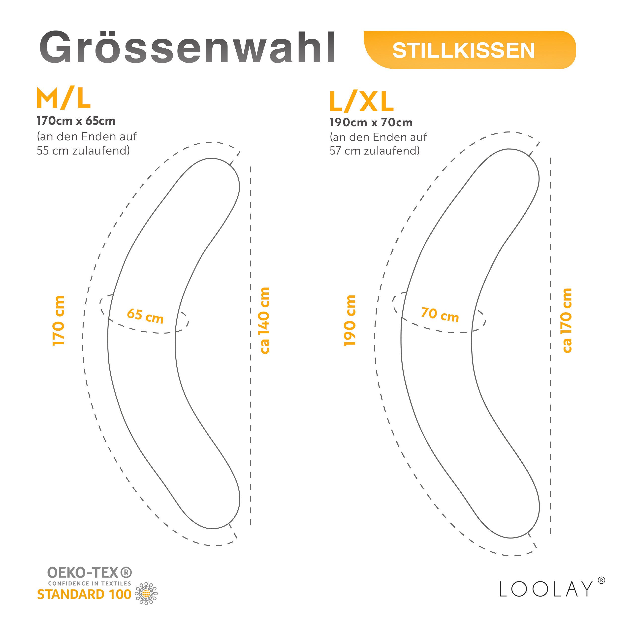Loolay Seitenschläferkissen M/L oder L/XL BLUMEN Schwangerschaftskissen Kis günstig online kaufen