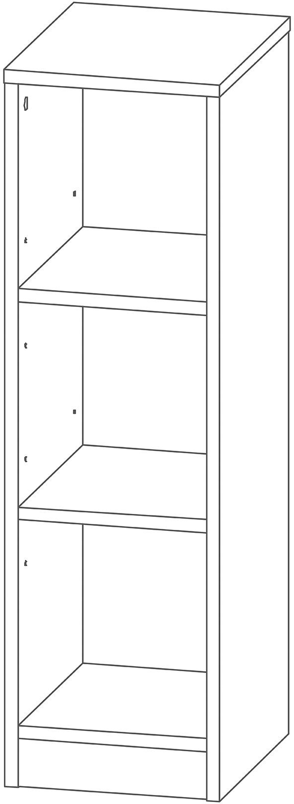 roba® Seitenregal Universales Standregal Babyzimmer, Seitenregal für als Weiß Standregal Wickelkommode nutzbar Holz, oder unter aus