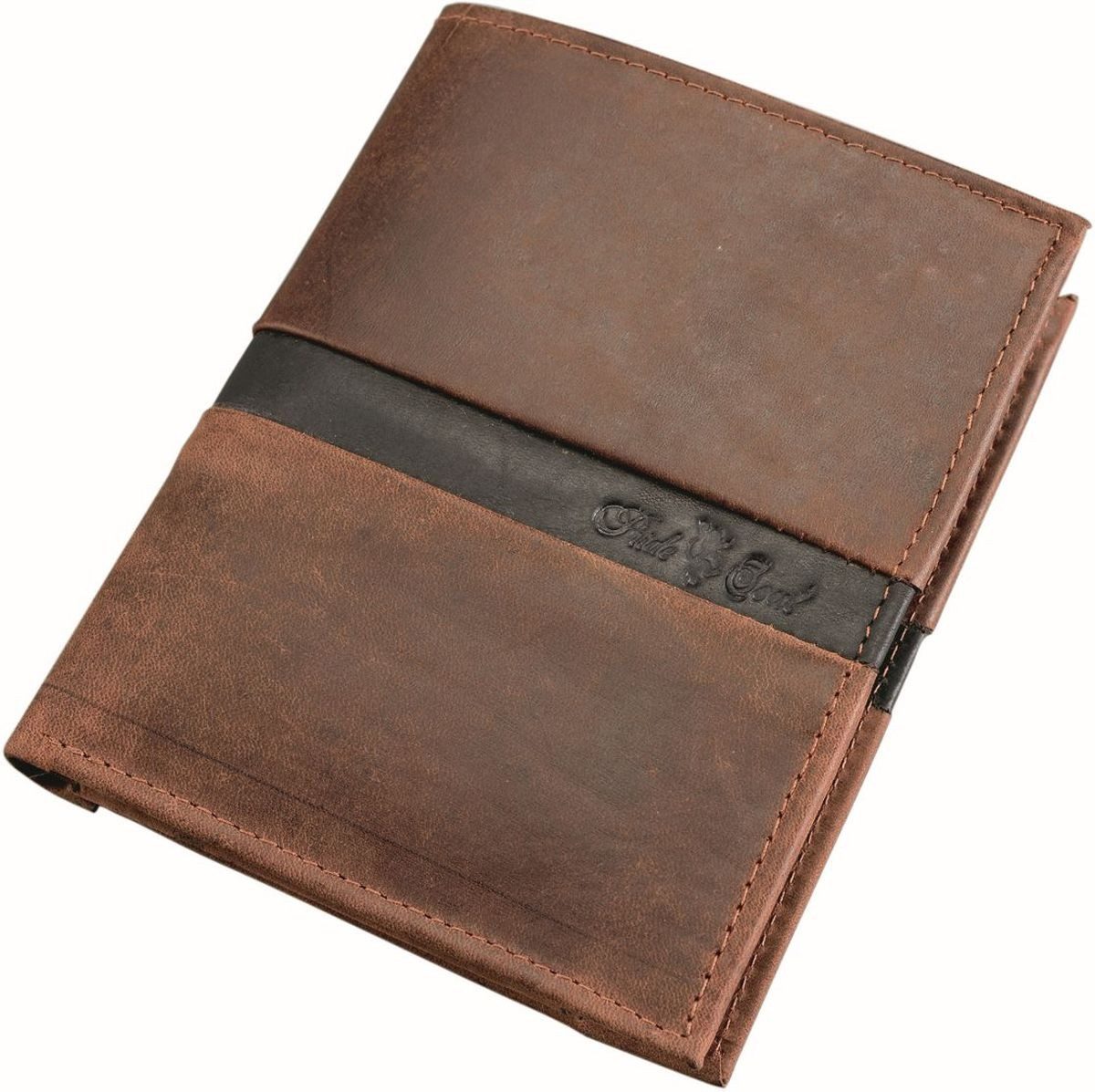 Gürteltasche Geldbörse/Kombibörse Hochformat 12x10cm Leder braun