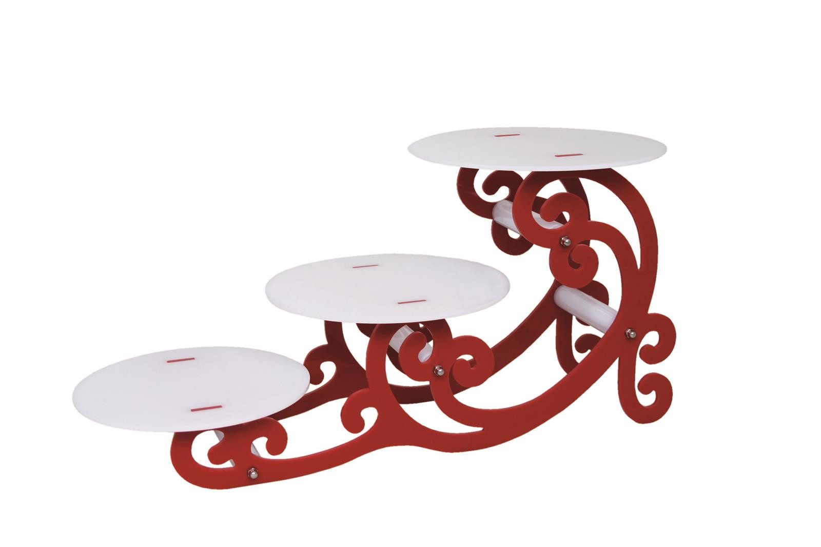 Schneider GmbH Tortenständer Kuchenständer Hochzeitstortenständer Etagere diverse Designs, Metall/Kunststoff, (3-tlg)