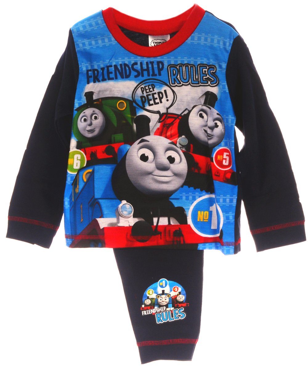 Pyjama Schlafanzug für Kinder Hose Langarmshirt mit Kindermotiven