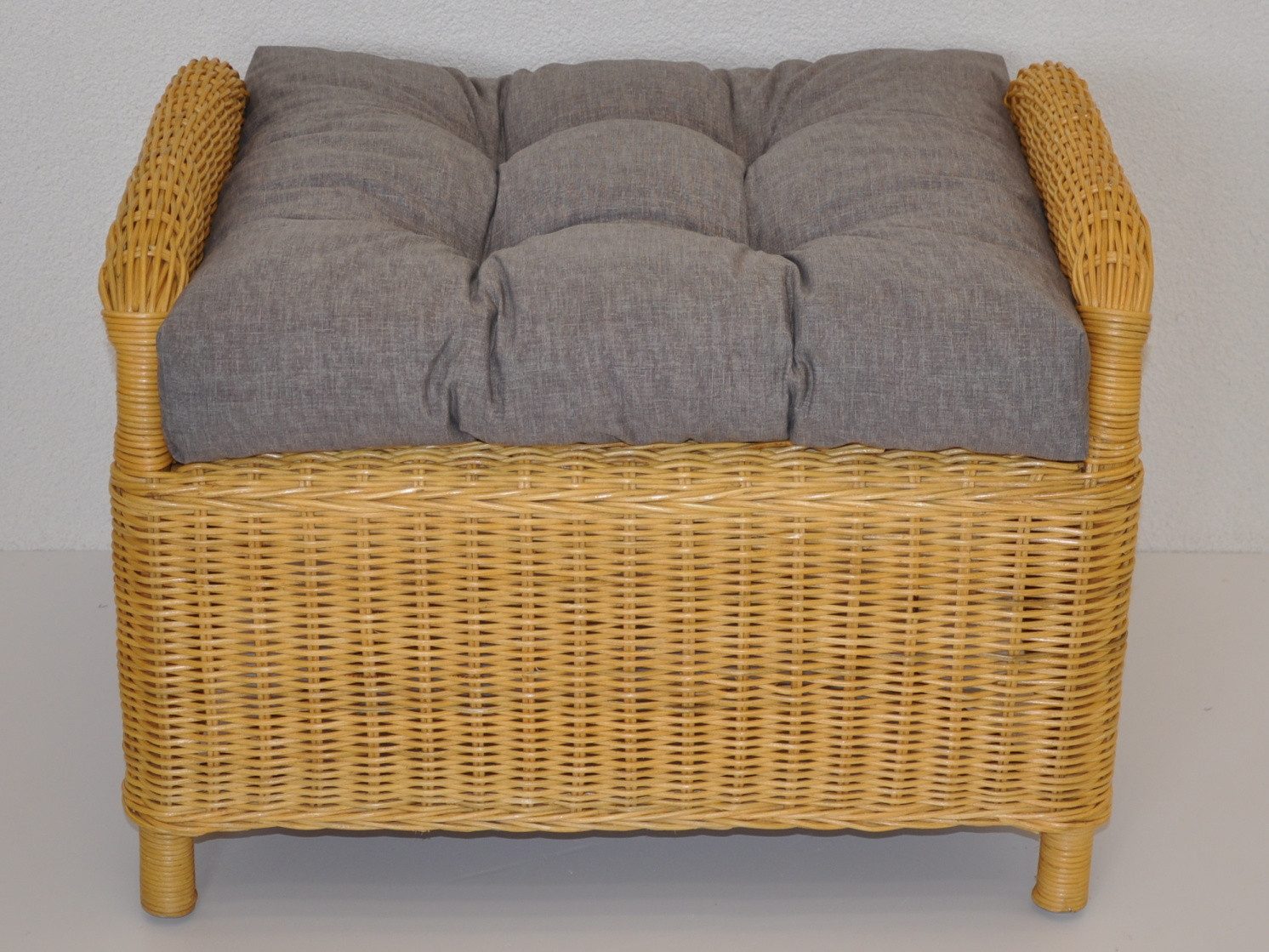 Rattani Sesselauflage Polster Kissen für Rattan Ohrensessel Rattansessel, dunkel grau
