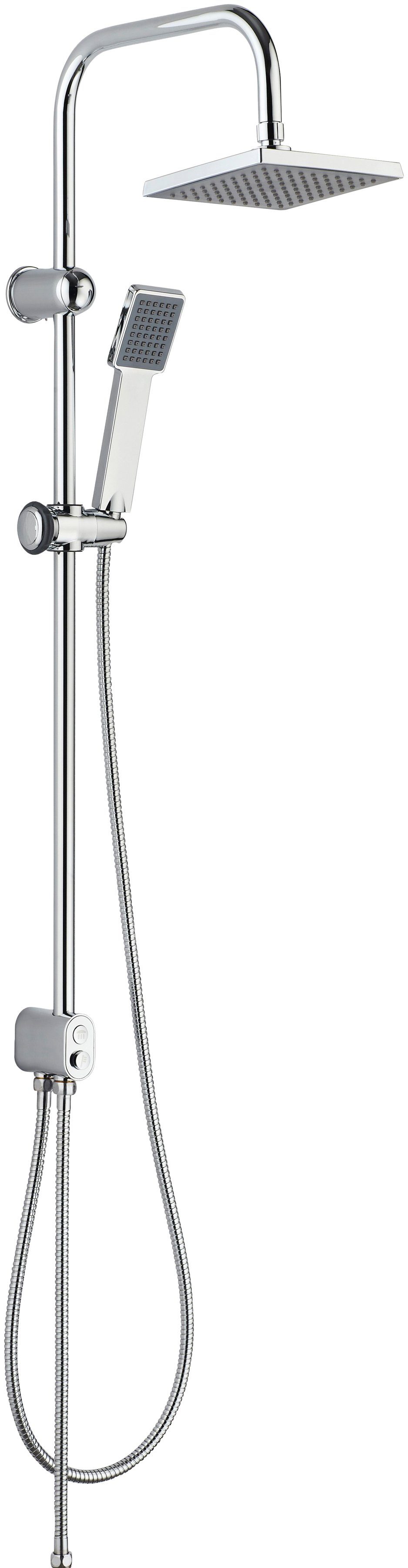 Eisl Brausegarnitur Easy Energy, Höhe 103 cm, bis zu 50% Wasserersparnis, Regendusche ohne Armatur, Duschsystem