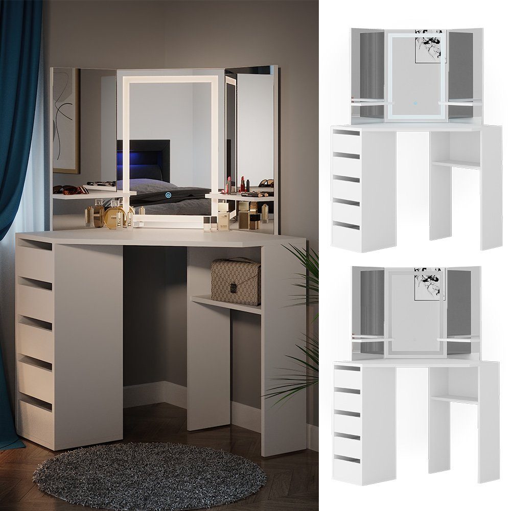 Vicco Schminktisch Arielle, Weiß, 110 cm günstig online kaufen