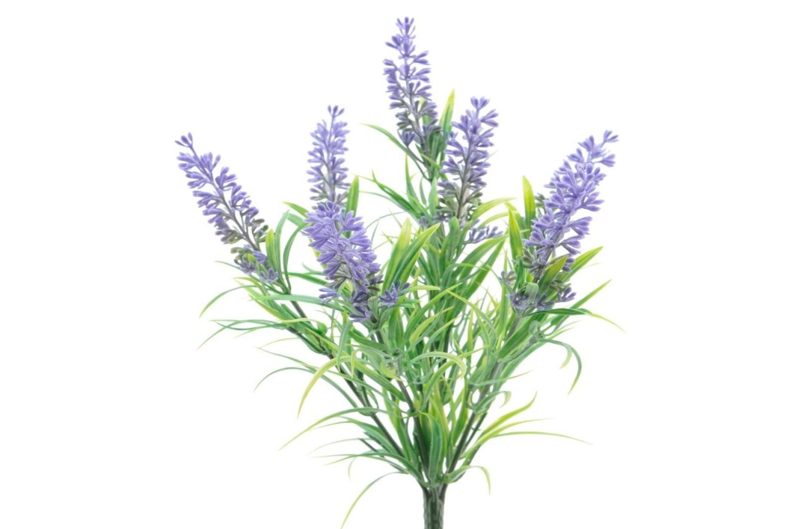 Kunstpflanze Lavendelzweig 7 Blüten Kunststoff Länge 34 cm, Kaemingk