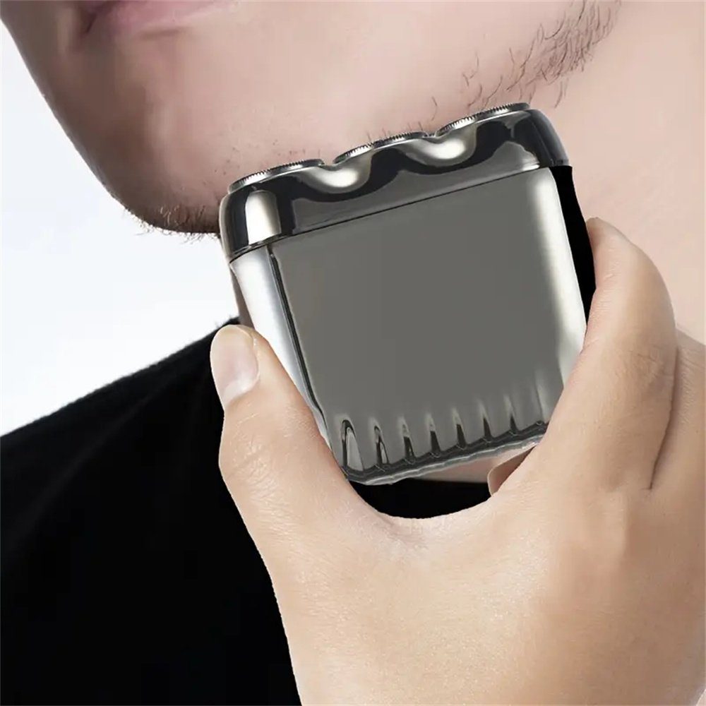 TUABUR Rasiermesser Mini-Akku-Rasierer für Männer, Farbe Nass/Trocken, tragbar orange