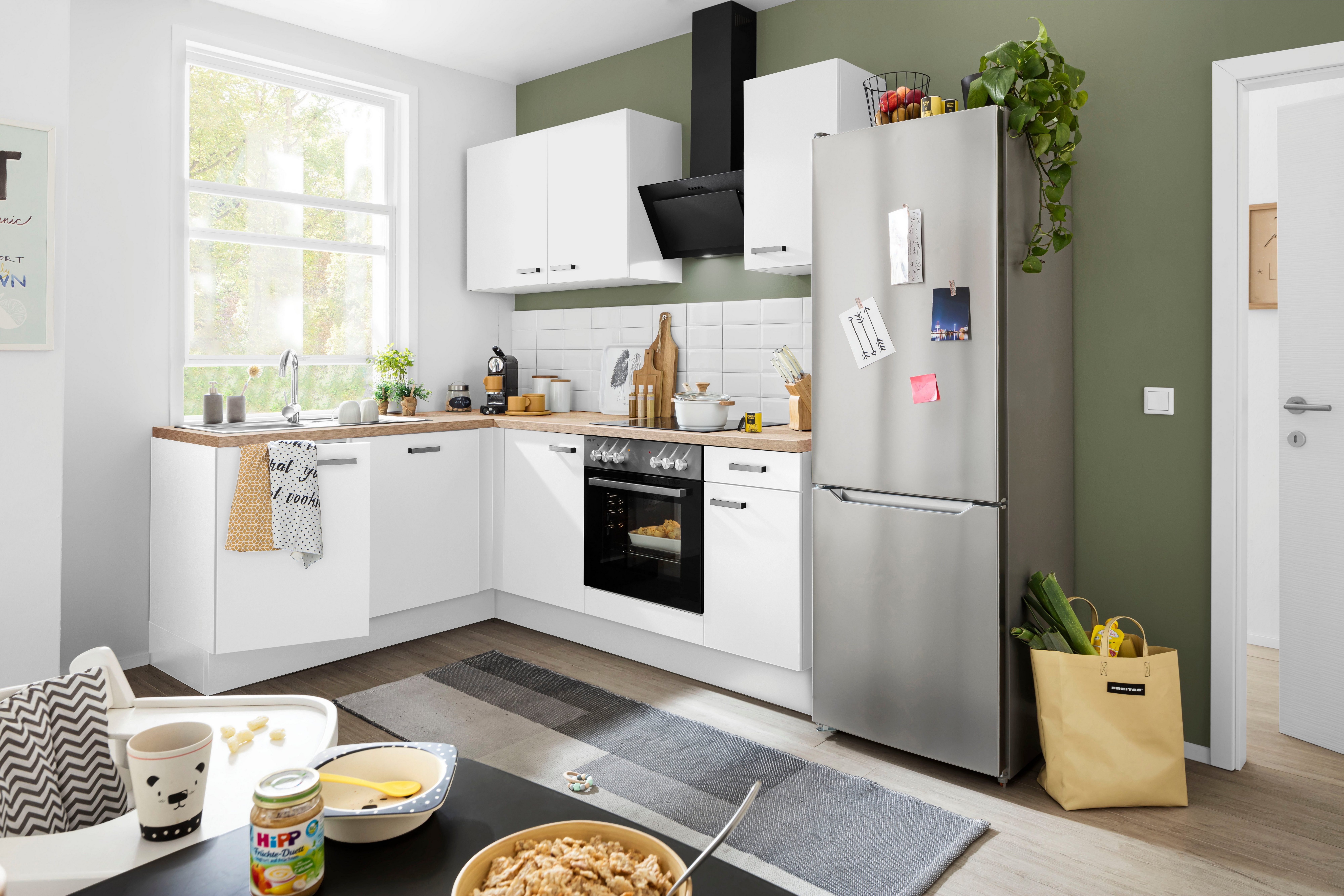 OPTIFIT Winkelküche Parma, ohne E-Geräte, Stellbreite 215x175 cm