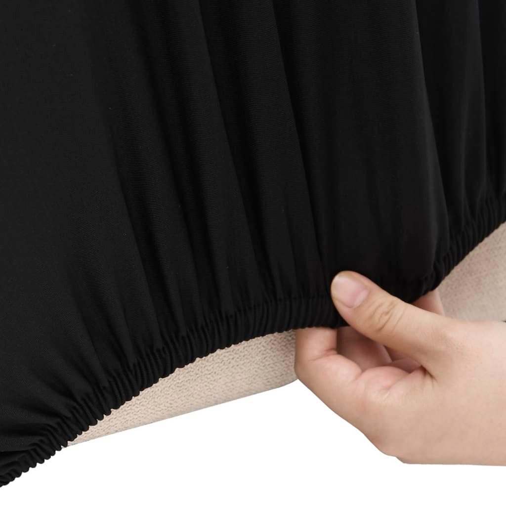 furnicato Sofahusse Dehnbare Schwarz für 2-Sitzer 145-185 cm Breite – Bild 3 von 5