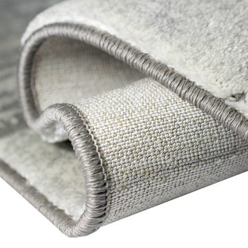 Teppich Wohnzimmerteppich abstrakt in grau creme, TeppichHome24, rechteckig