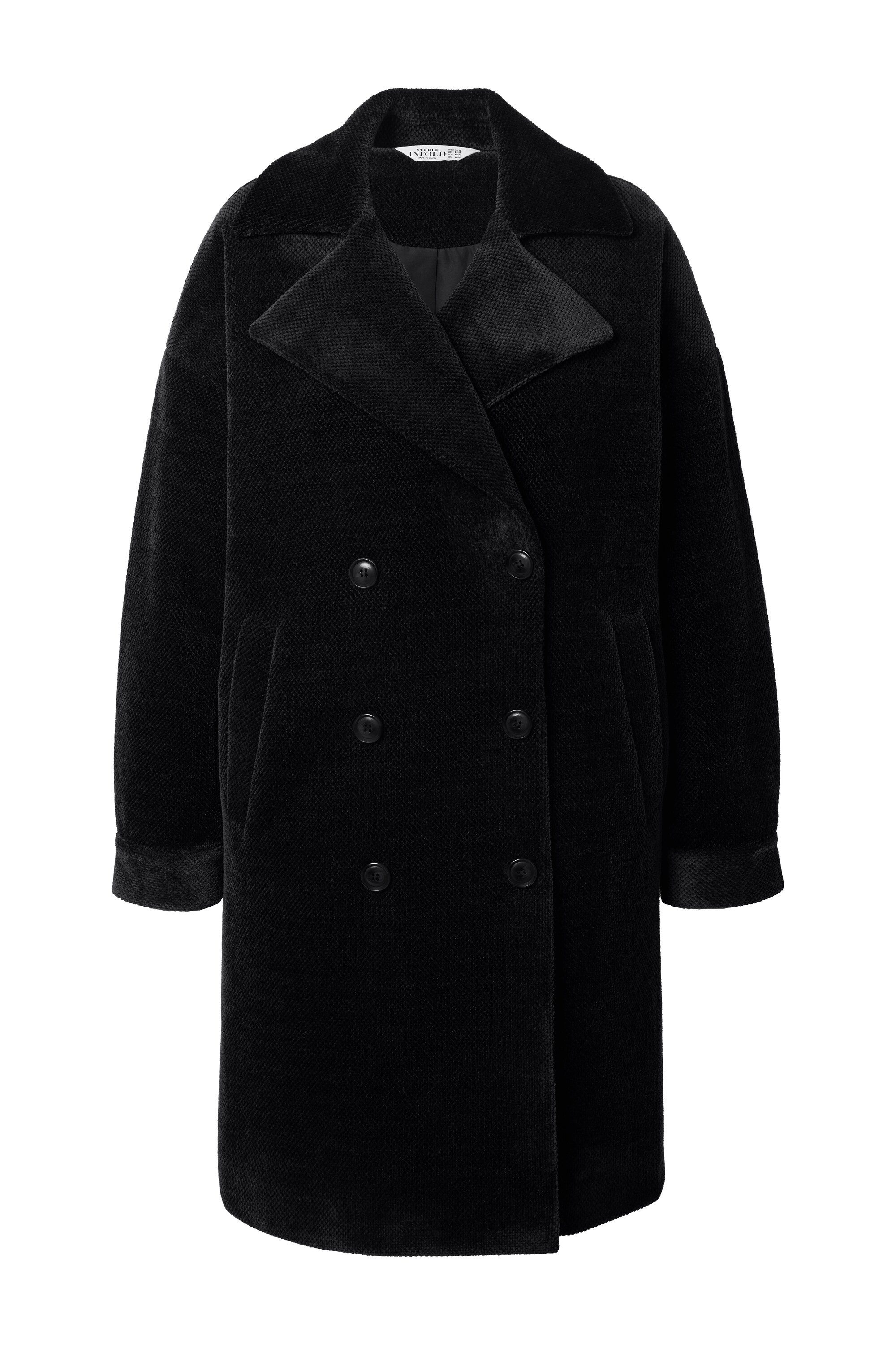 Studio Untold Wintermantel Mantel oversized Doppelreiher Reverskragen