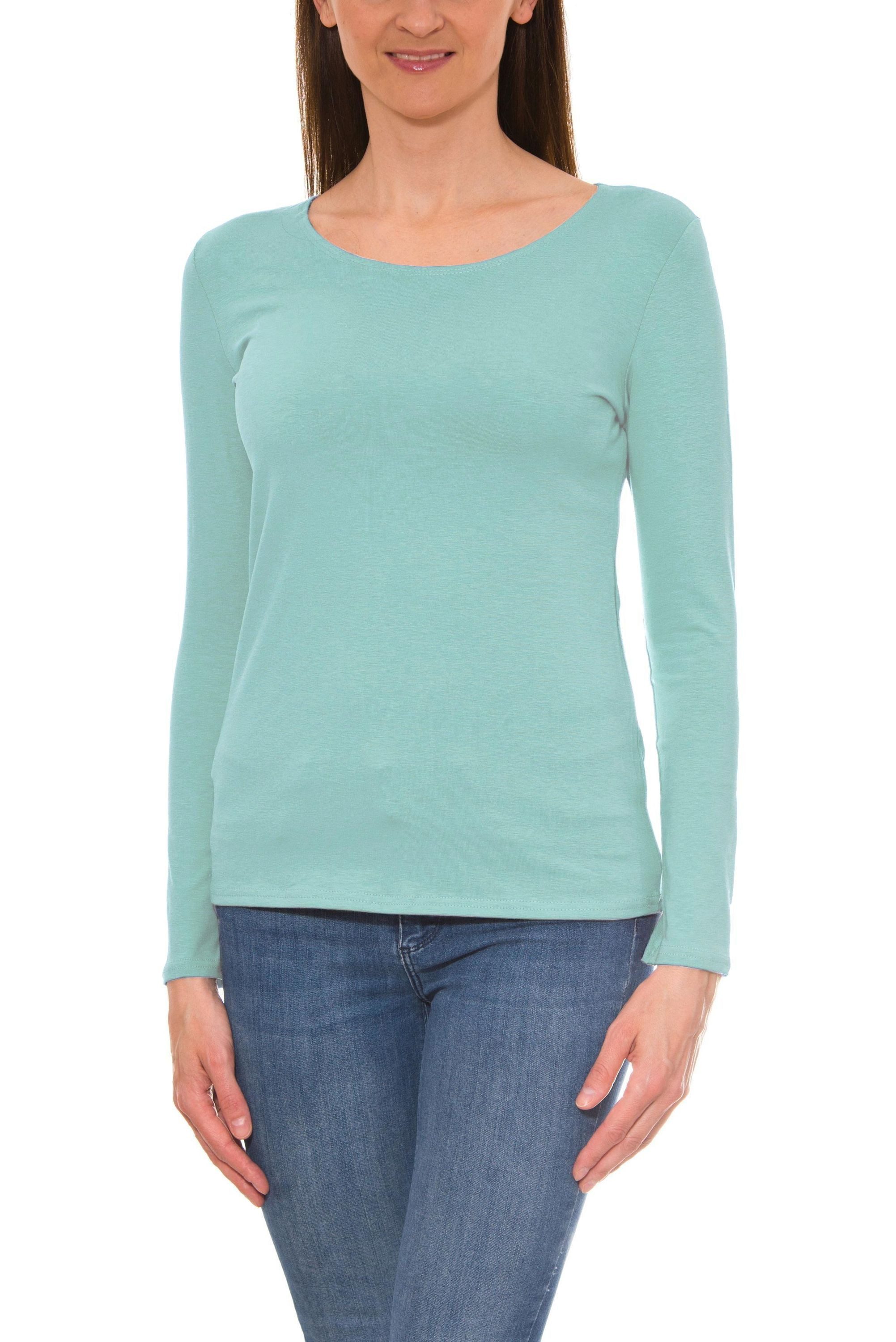 Alkato Longshirt Alkato Damen Langarm Shirt günstig online kaufen