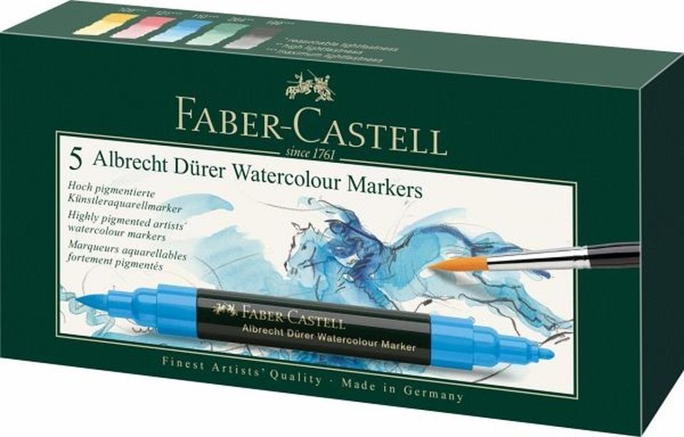 Faber-Castell Aquarellstifte Albrecht Dürer Künstleraquarellmarker, (5-tlg)