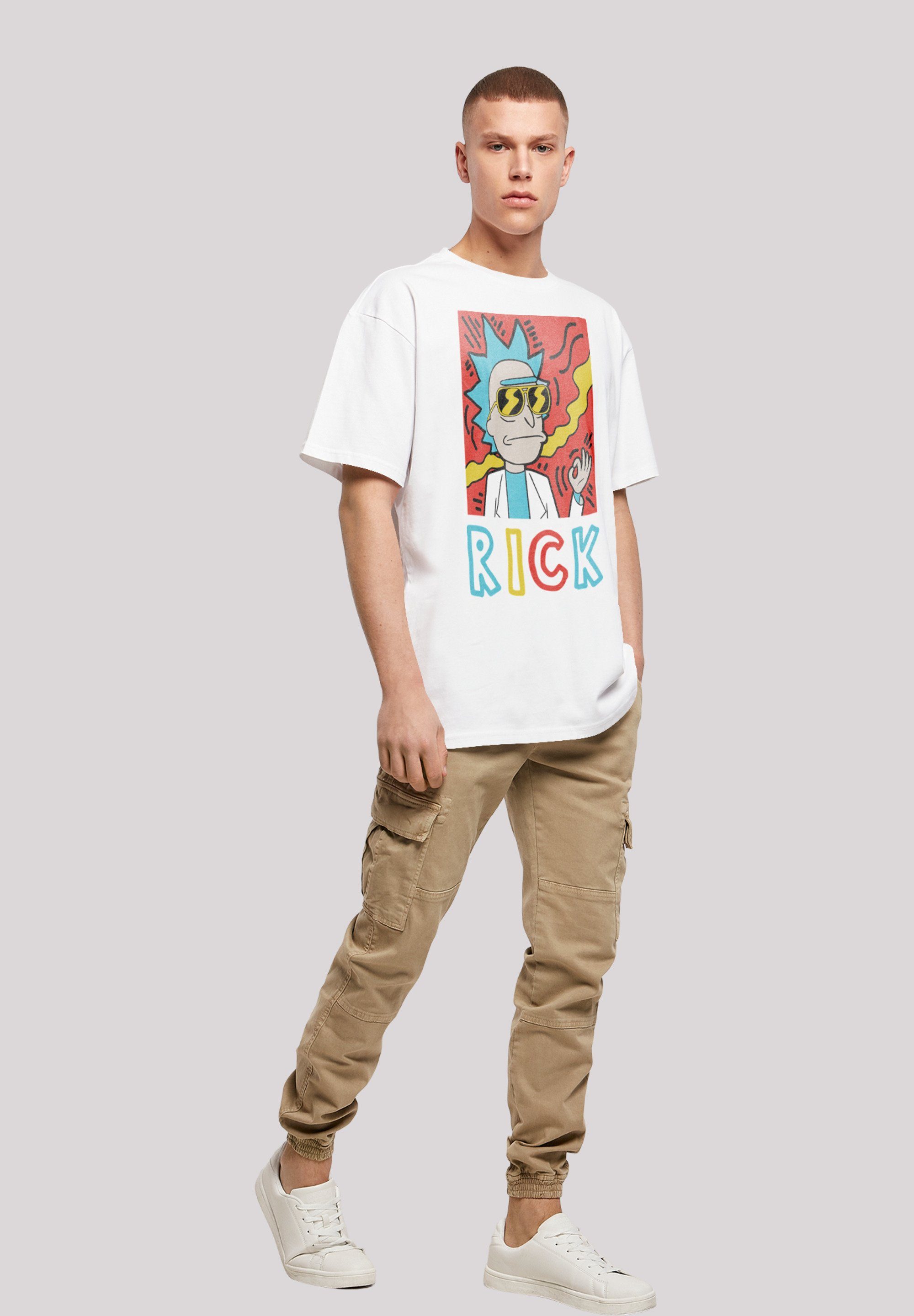 RICK T-Shirt weiß Morty Cool F4NT4STIC Rick und Print