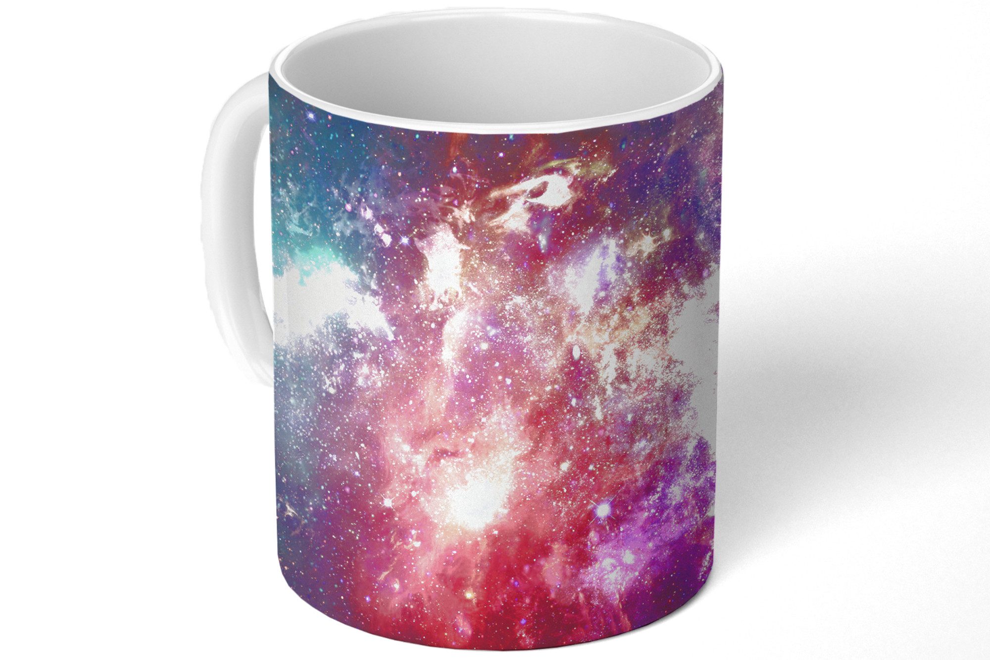 MuchoWow Tasse Farben - Sterne - Weltraum, 1-tlg., Keramik, Kaffeetassen, Teetasse, Becher, Kaffeebecher, Geschenk