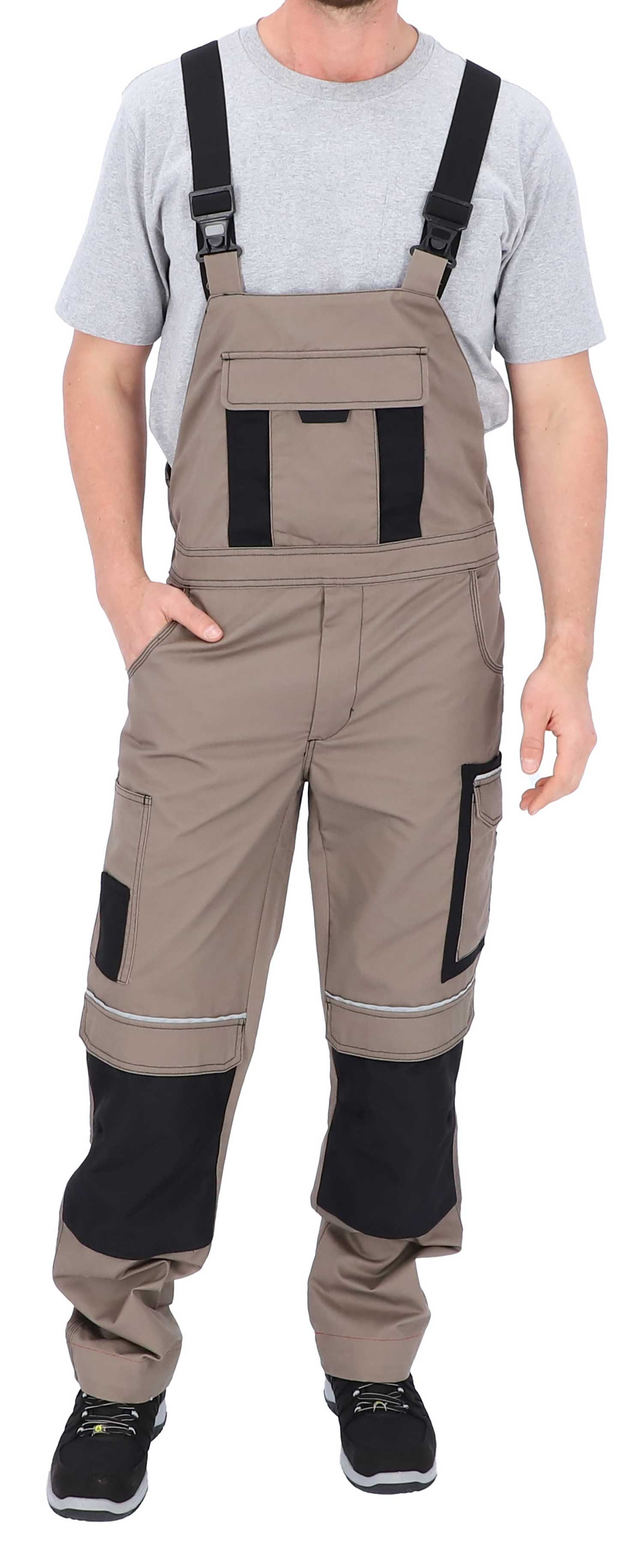 ELIWORX Arbeitslatzhose Stretch Einsatz bequeme robuste flexible Herrenhose Smartes Taschen-Design ideal für Handwerk Heimwerk und Baugewerbe