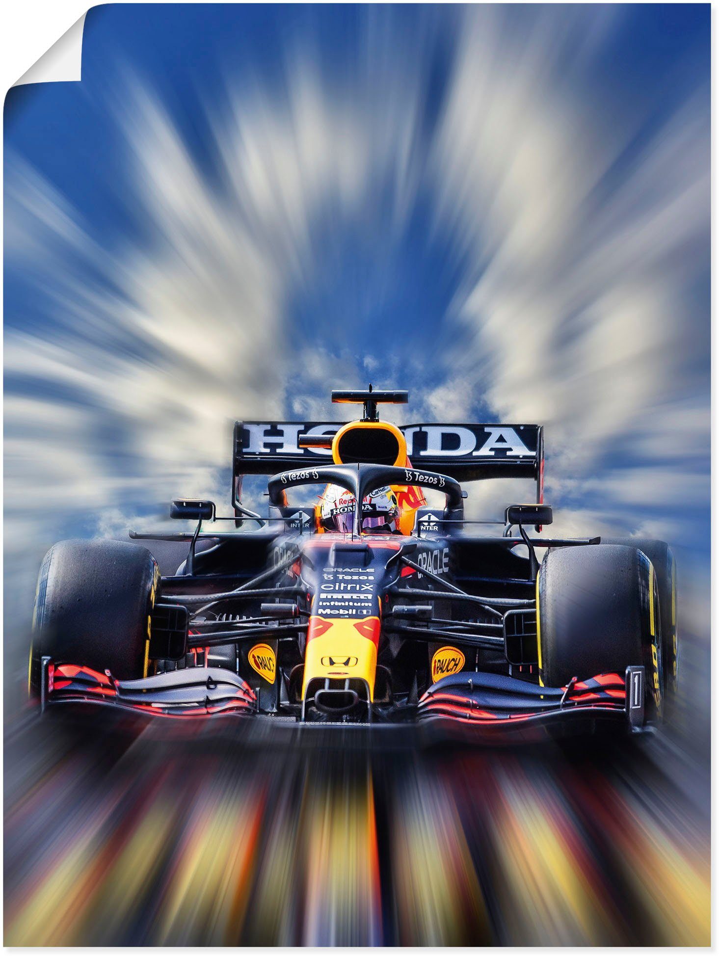 Artland Wandbild Max Verstappen - Weltmeister der Formel1, Auto (1 St), als Alubild, Outdoorbild, Leinwandbild, Poster, Wandaufkleber
