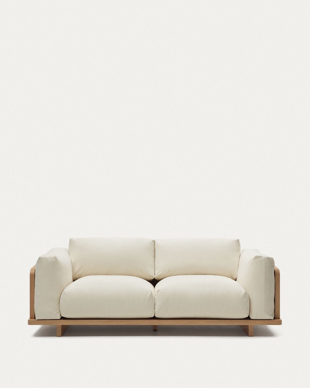Natur24 Sofa 3-Sitzer-Sofa Oaq 225 x 100 x 64,7 cm Beige