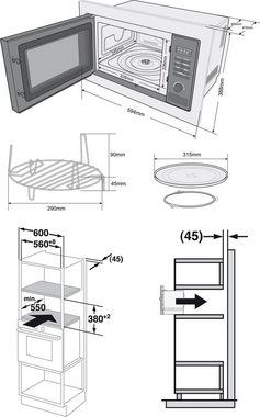 Privileg Einbau-Mikrowelle AC 925 BVE, Mikrowelle
