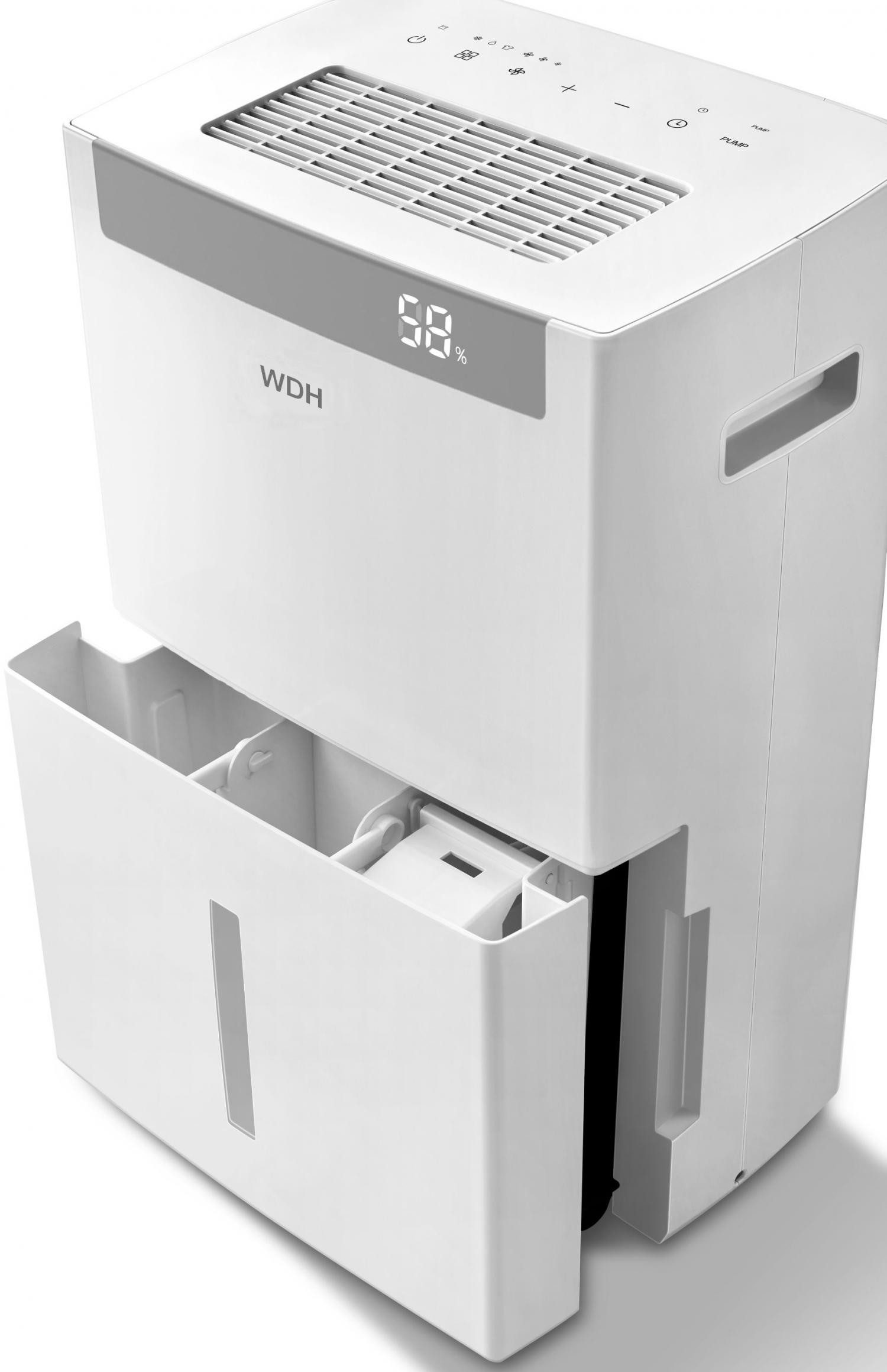 WDH Bautrockner WDH-870FW mit WLAN-Steuerung, Entfeuchtung 70 l/Tag, Tank 7,9 l, Wäschetrocknungsfunktion