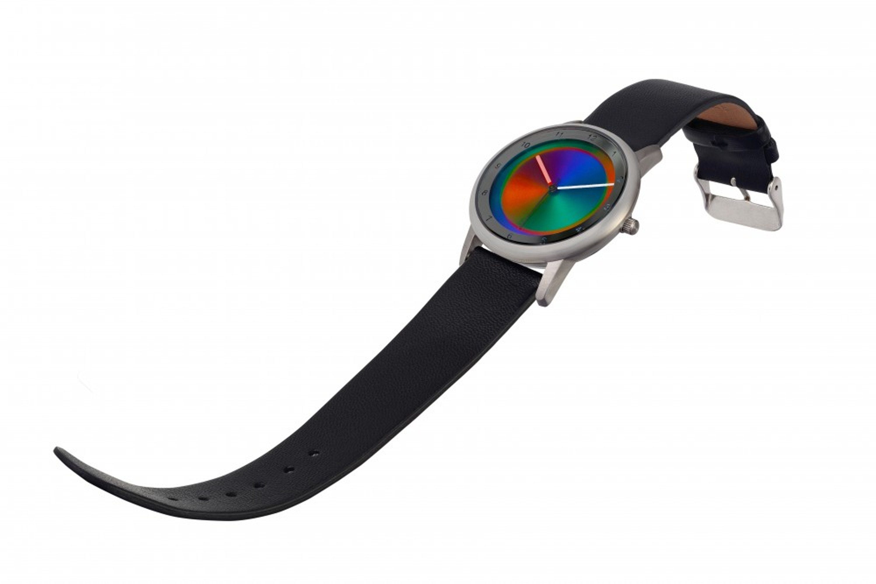 Leder Avantgardia weißes Quarzuhr Rainbow Watch Life