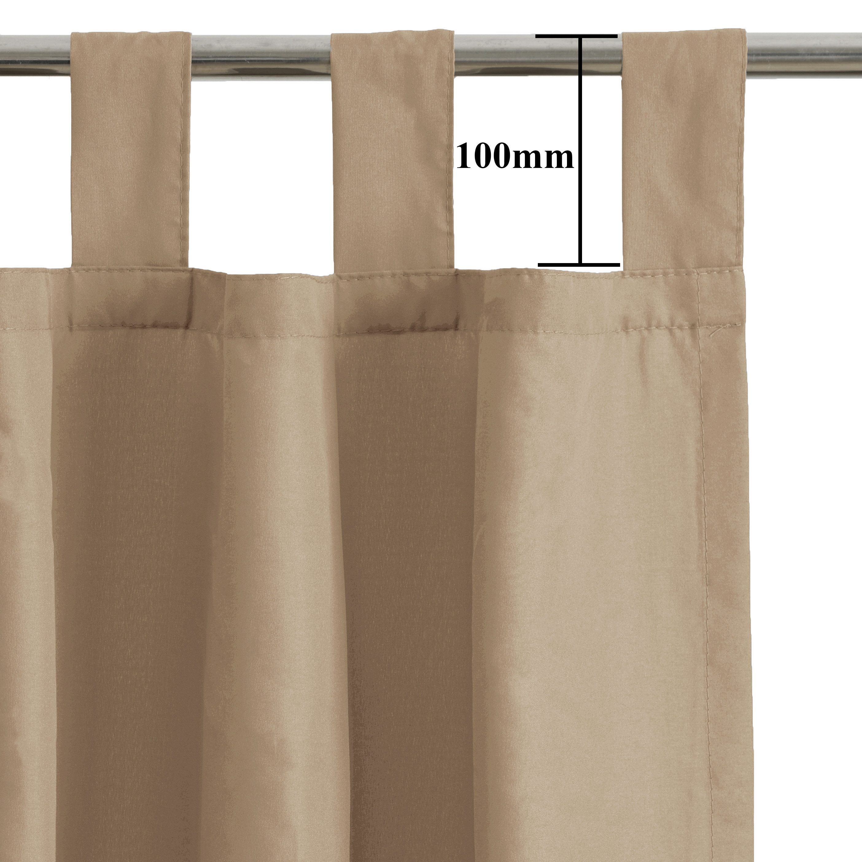 OTTO home Vorhang Raja mit Schlaufen, 2er Pack, blickdicht, Topseller (2 St), Schlaufen, blickdicht, Polyester, 2er-Set, Bestseller, einfarbig, modern, pflegele – Bild 4 von 5
