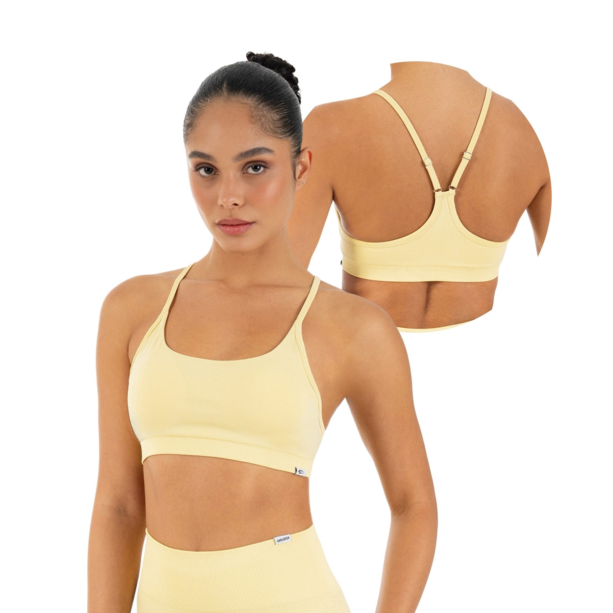 Smilodox Sport-BH Timea, Bustier Damen, Shaped Fit, Fitness Bra, Gym & Freizeit Racerback, Rippbund, elastisch, weiches Material, Stretch