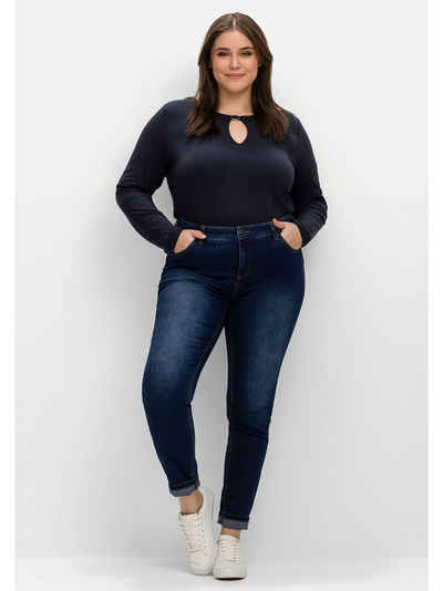 Sheego Stretch-Jeans Große Größen für sehr schmale Beine und mehr Bauch