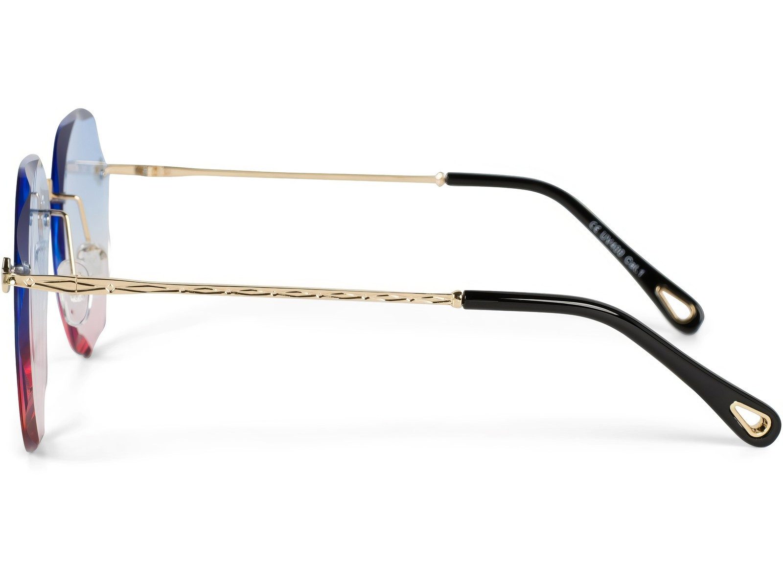 styleBREAKER Sonnenbrille Rahmenlose Piloten Sonnenbrille mit Diamant Schliff (1-St) Gradient