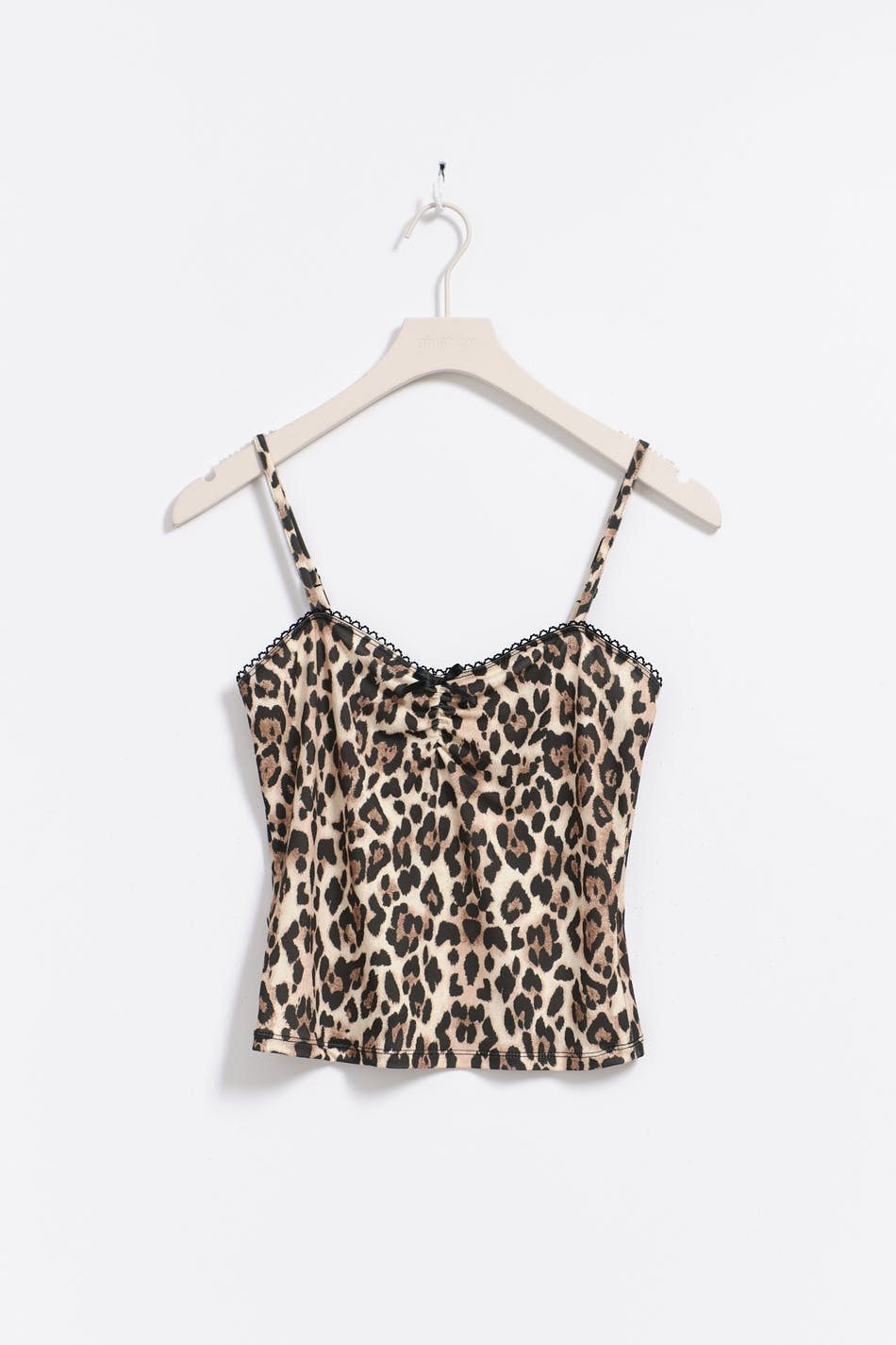 Shirttop Bow detail singlet - Top Leo Print - Damen Top