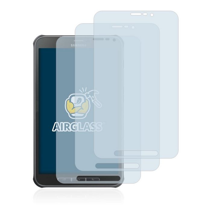 BROTECT flexible Panzerglasfolie für Samsung Galaxy Tab Active SM-T365 Displayschutzglas 3 Stück Schutzglas Glasfolie klar