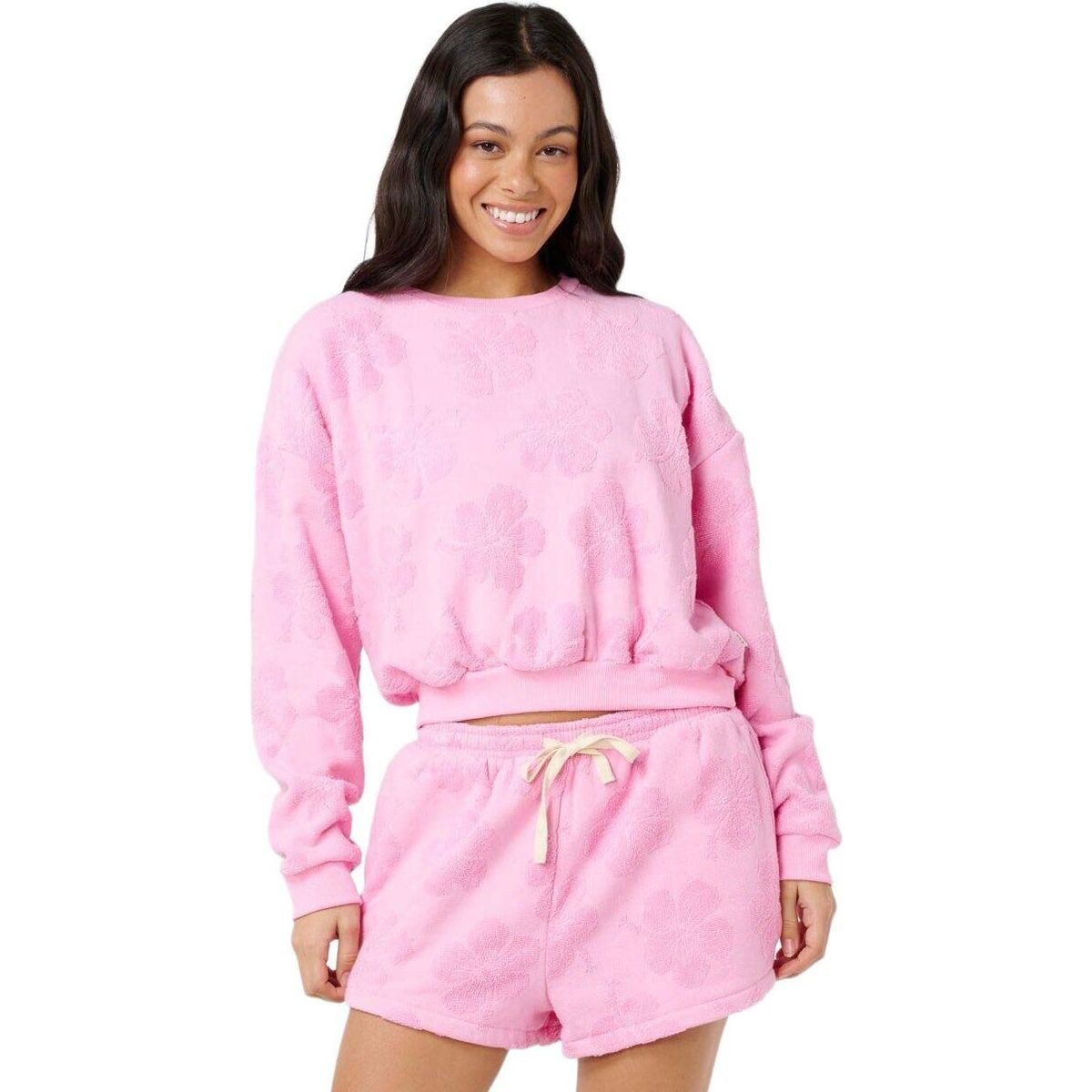 Rip Curl Sweatshirt Paradise Terry Crew Weicher Frottee-Pullover mit lässigem Surf-Style und bequemer – Bild 2 von 5