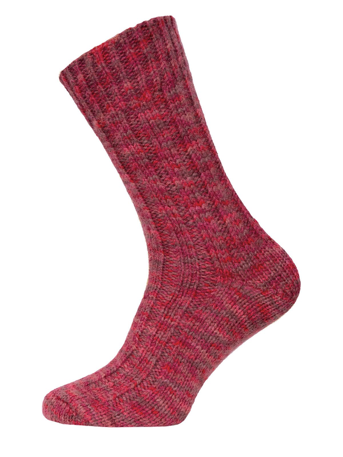 HomeOfSocks Socken 100% Schurwoll Socken Bunt Warm Warm und Dick 100% Schurwolle Handgestrickt-Optik