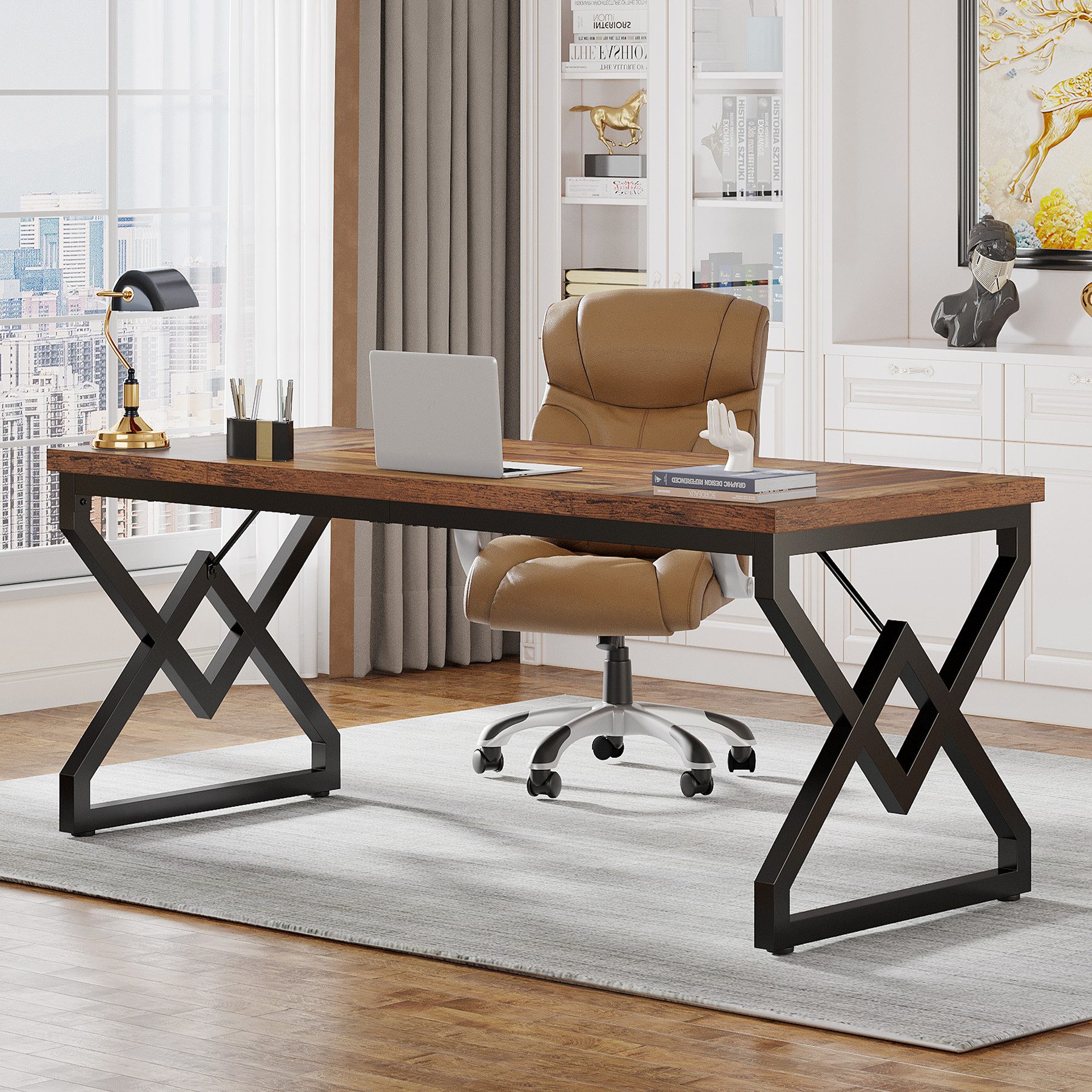 Tribesigns Schreibtisch 160 x 70 cm Arbeitstisch, Groß Computertisch, Bürot günstig online kaufen