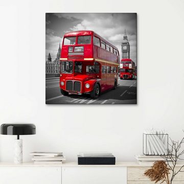 Posterlounge Leinwandbild Melanie Viola, LONDON Rote Busse, Fotografie
