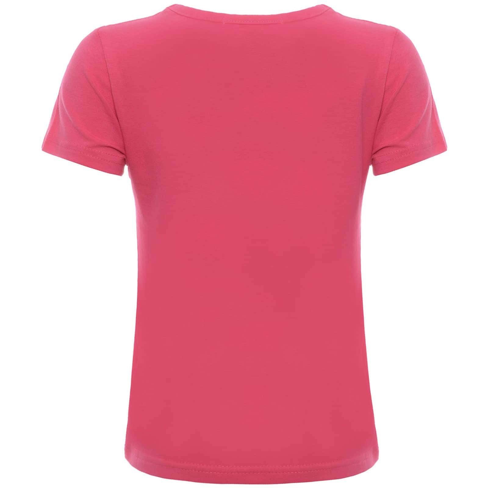 Kunstperlen T-Shirt Kunst-Perlen Pink Mädchen (1-tlg) mit T-Shirt BEZLIT