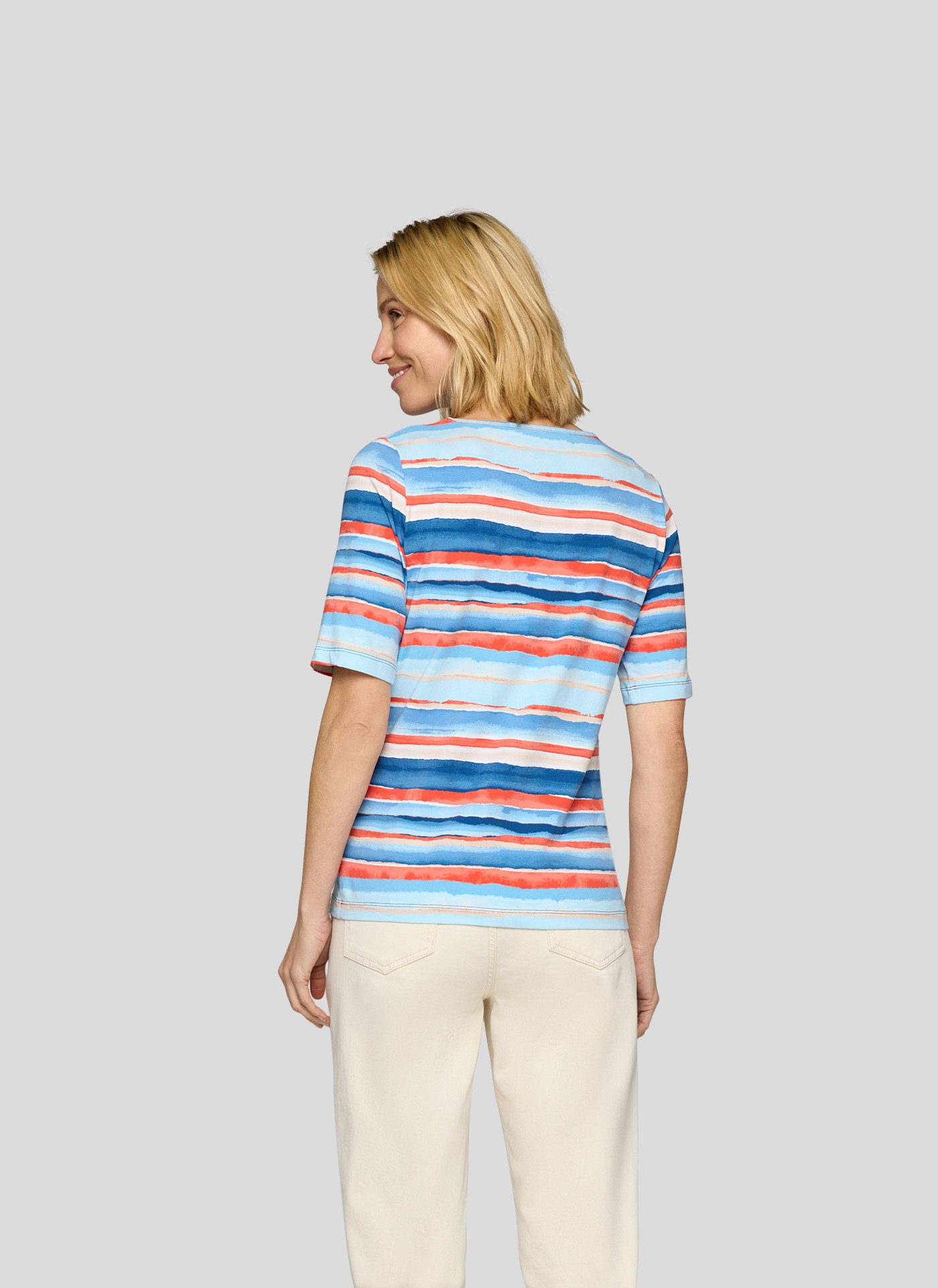 Rabe Rundhalsshirt mit grafischem Muster