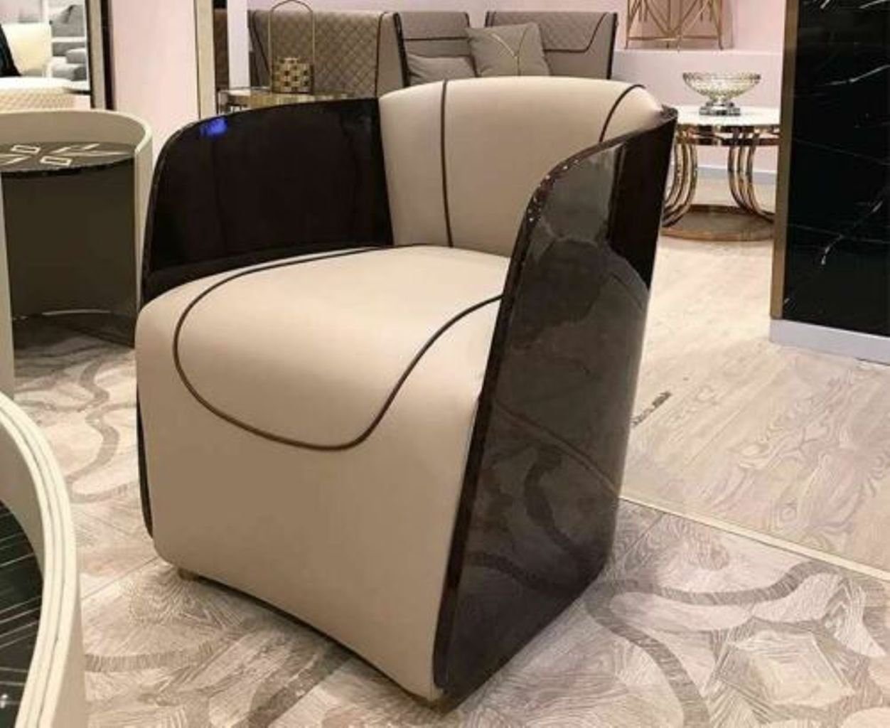 JVmoebel Sessel, Design Lounge Club Relax Sessel Stuhl Polster Fernseh leder lackiert