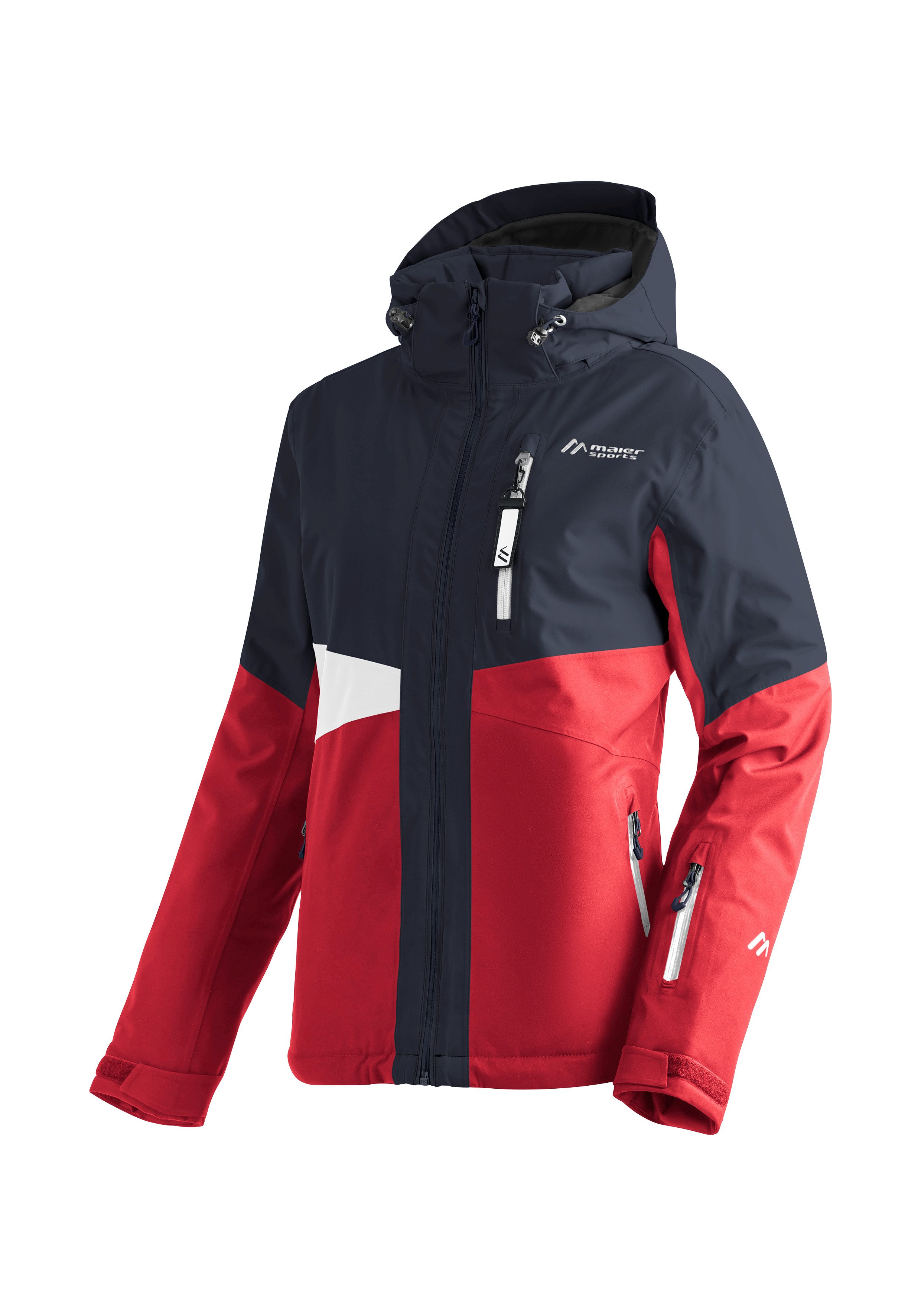 Maier Sports Skijacke Vidra Damen Winterjacke, wind/wasserdicht, 3 RV-Taschen und Kapuze