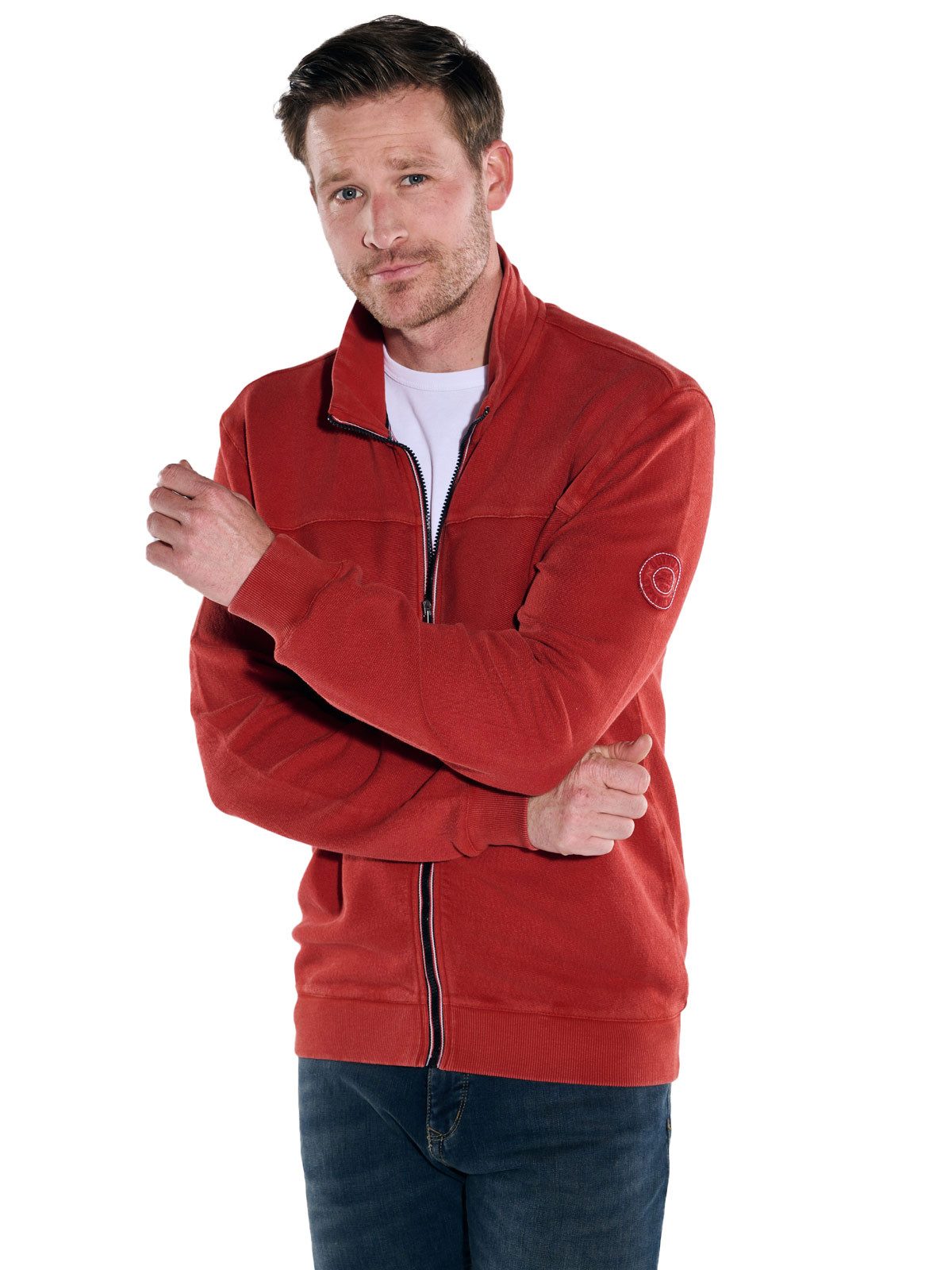 Engbers Sweatjacke engbers Herren Sweatjacke regular, Orange günstig online kaufen