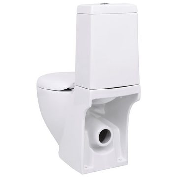 vidaXL Toiletten-Stuhl vidaXL Keramik-Toilette Abgang Horizontal Weiß