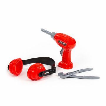LEAN Toys Kinder-Werkzeug-Set Werkzeugset Schraubenzieher Ohrenschützer Zange Werkstatt Basteln Set