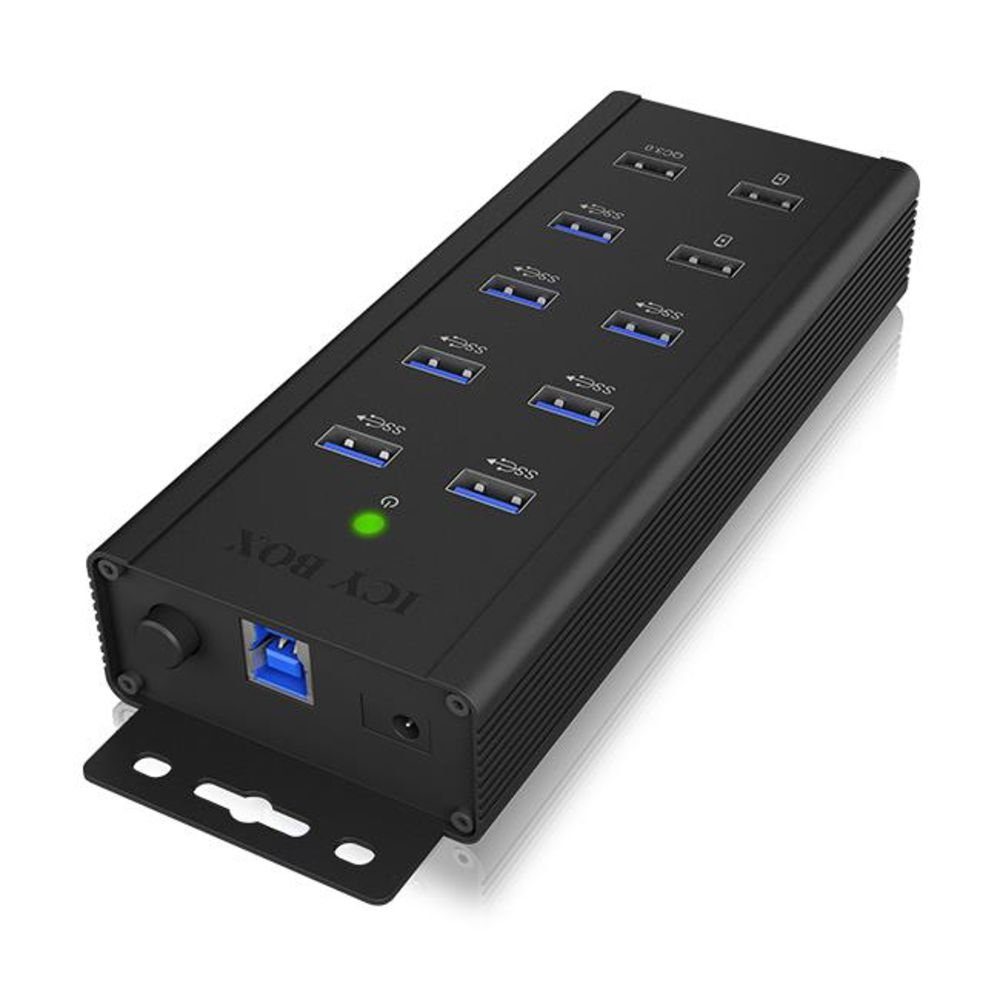 ICY BOX IB-HUB1703-QC3 HUB (7 Port, USB 3.0 Hub, mit 3 Ladeanschlüsse)