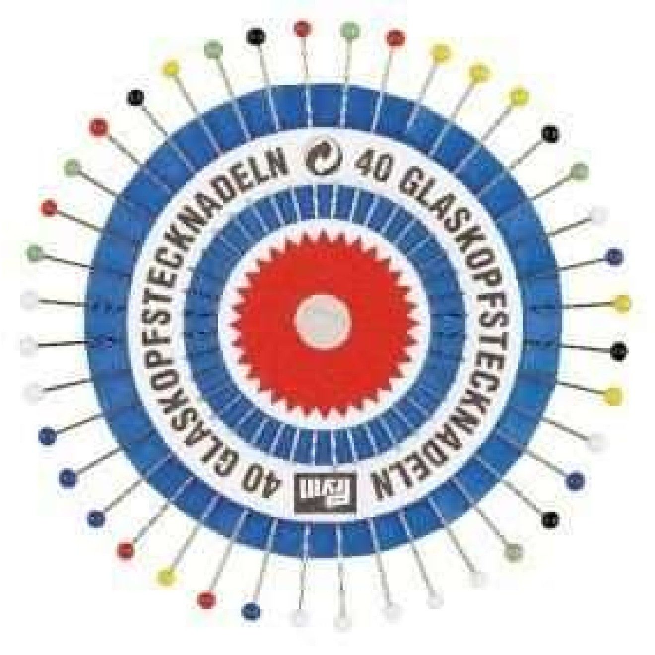 Prym Stricknadeln Glaskopfnadeln 0,60x30 mm silberfarbig bunt 40 St