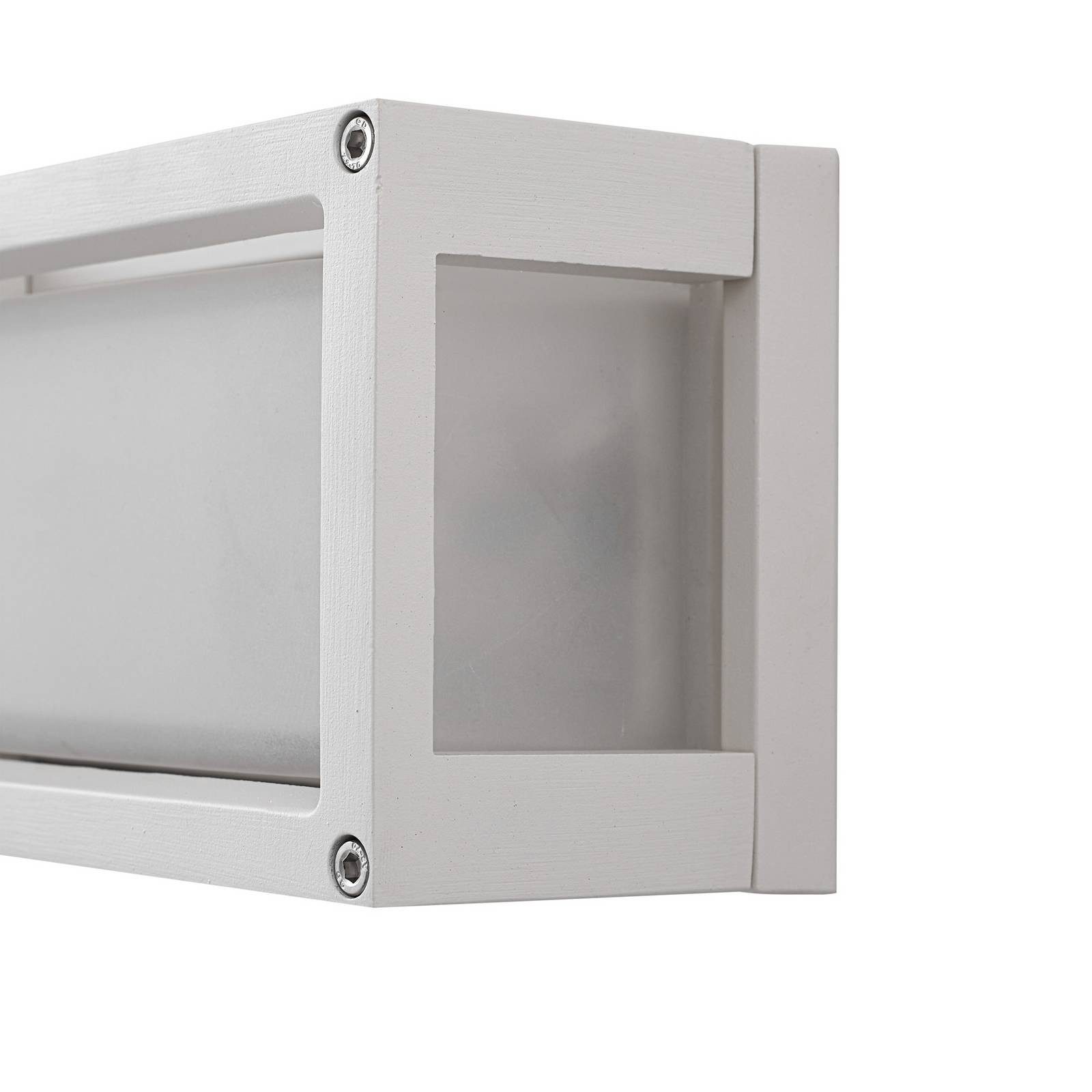 Lucande Außen-Wandleuchte Aurelien, Metall, Weiß IP54, 1 x 15 W LED