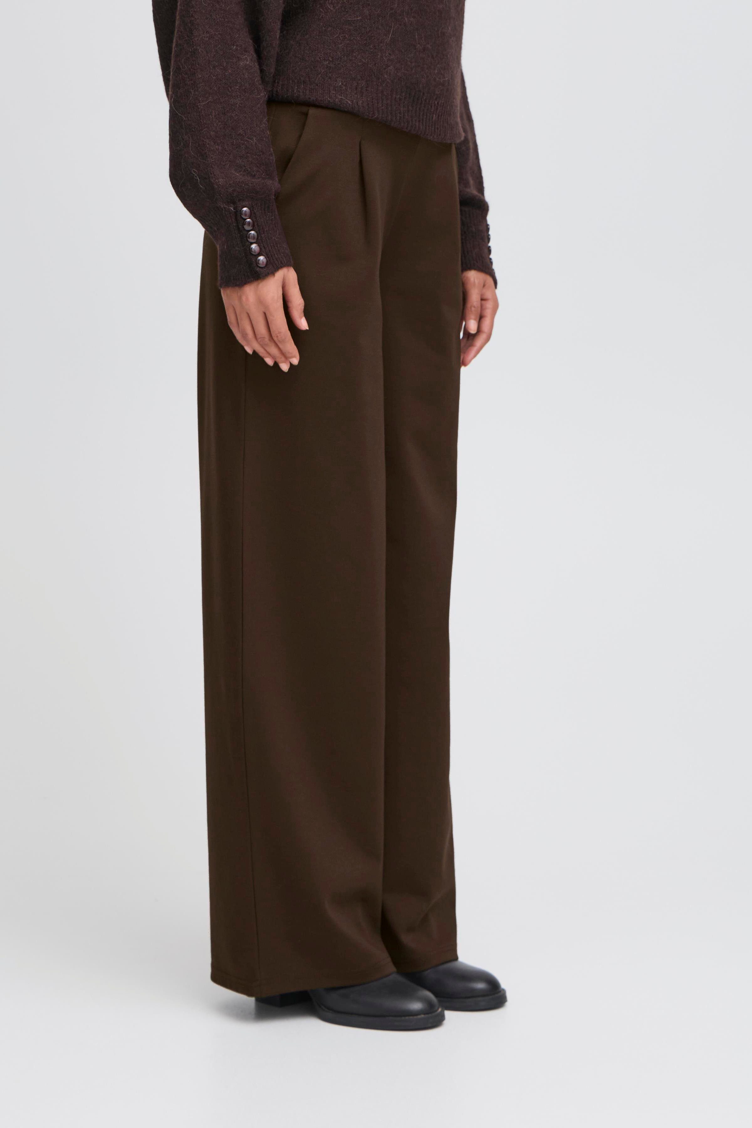 ICHI Schlupfhose IHKATE SUS LONG WIDE PA2 Materialmix, Straight fit