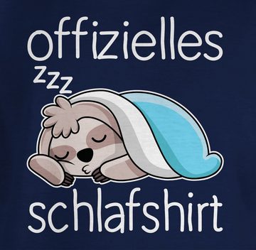 Shirtracer T-Shirt Offizielles Schlafshirt mit Faultier - weiß Statement Sprüche Kinder