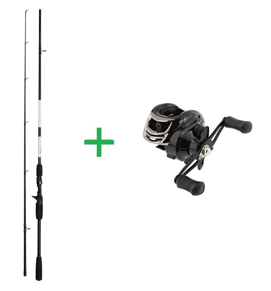 Baitcasterrute SPAR SET BASE-X CAST Baitcastrute + Baitcastrolle OZOR BC LH 200