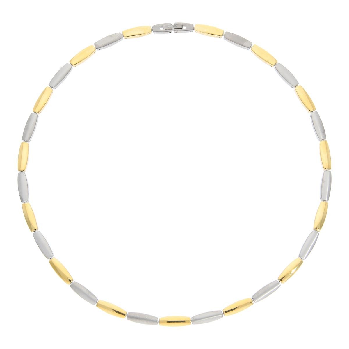 Boccia Gliederkette Boccia Collier Titan Bicolor 08082-02 Gelbgold plattiert (1-tlg)