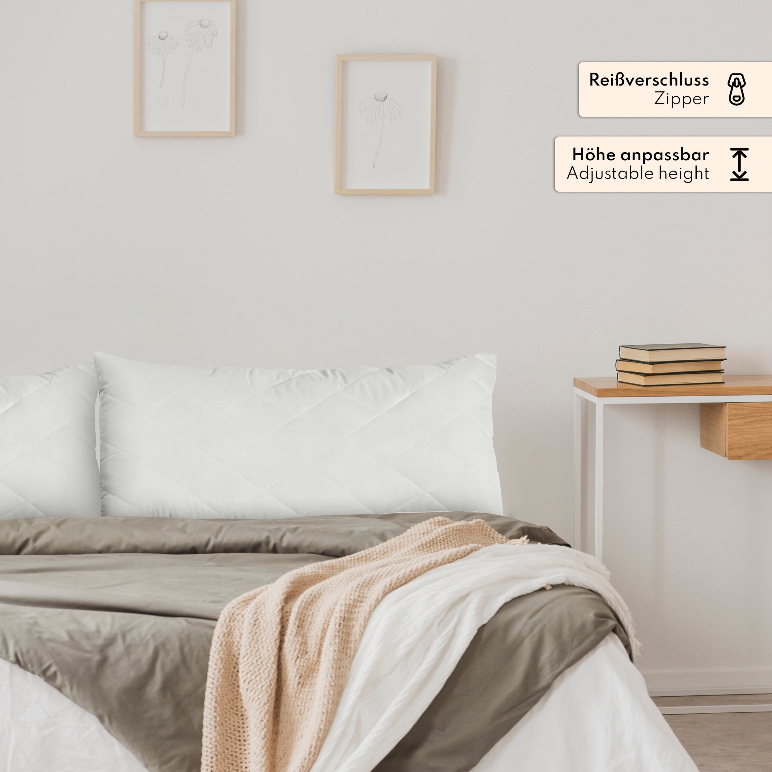 Gentle North Microfaserkissen Doppelpack Kopfkissen zum Schlafen - Schlafki günstig online kaufen