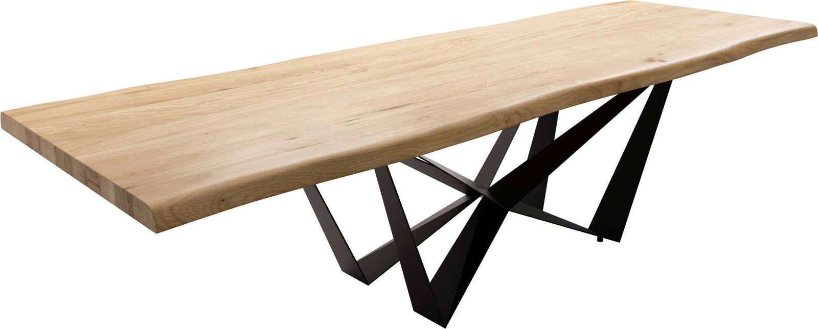 DELIFE Esstisch Edge, Eiche Natur 300x100 günstig online kaufen